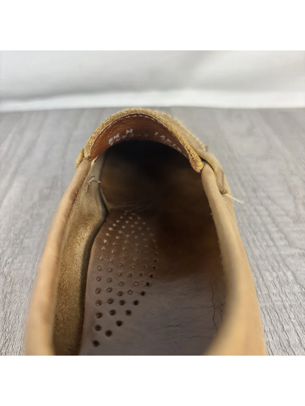 Vintage Dexter USA Women's 5.5 M Woven Leather Loafers Tan Slip On